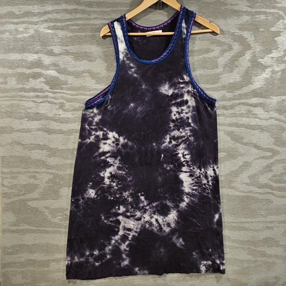 NATURAL LIFE Dresses & Skirts - Natural Life XL Blue Tie Dye Racerback Effortless Casual Oversized Beach Dress